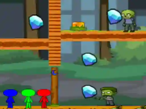 Leikur StickMan Bros Vs Zombies á netinu
