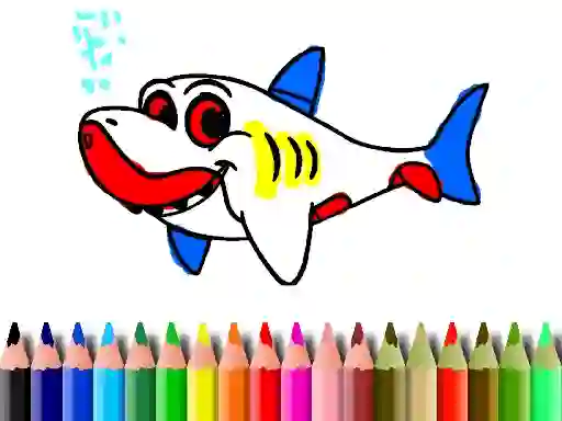Leikur Back To School: Shark Coloring Book á netinu