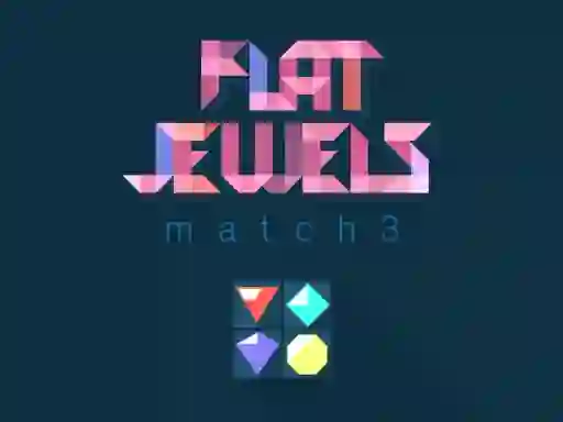 Leikur Flat jewels match 3 á netinu