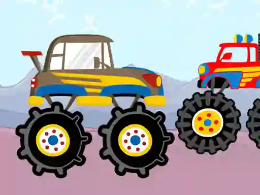 Leikur Fun Monster Trucks Jigsaw á netinu
