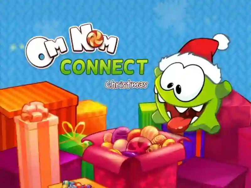 Leikur Om Nom Connect Christmas á netinu