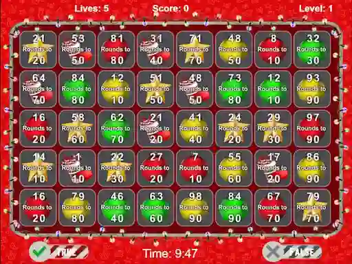 Leikur Christmas Number Crunch Rounding á netinu