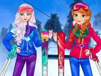 Leikur Princesses At Ski á netinu