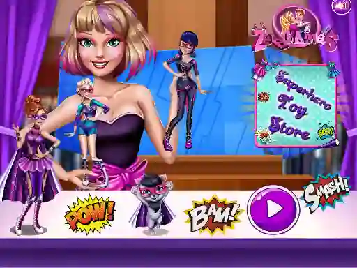 Leikur Superhero Toy Shop á netinu