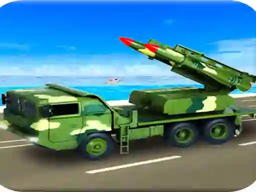 Leikur Us Army Missile Attack Army Truck Driving Games á netinu