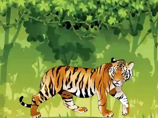Leikur Angry Tiger Coloring á netinu