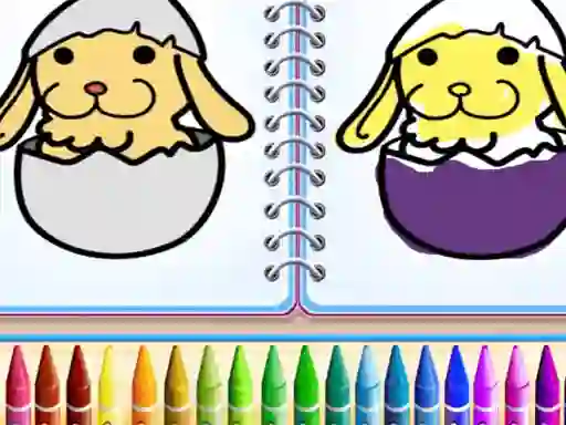 Leikur Coloring Bunny Book á netinu