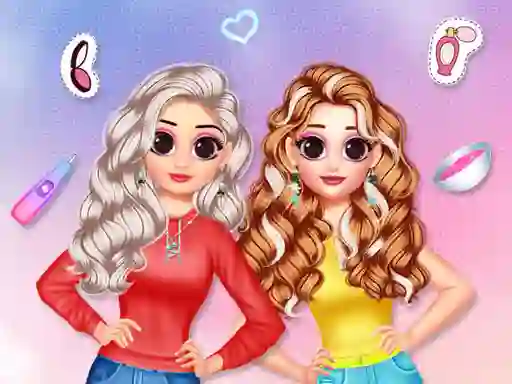 Leikur Besties Makeover Salon á netinu