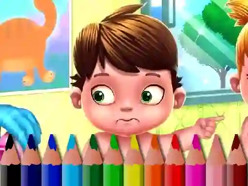 Leikur Back To School: Baby Coloring Book á netinu