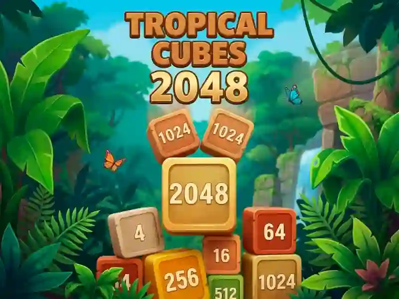 Leikur Tropical Cubes 2048 á netinu