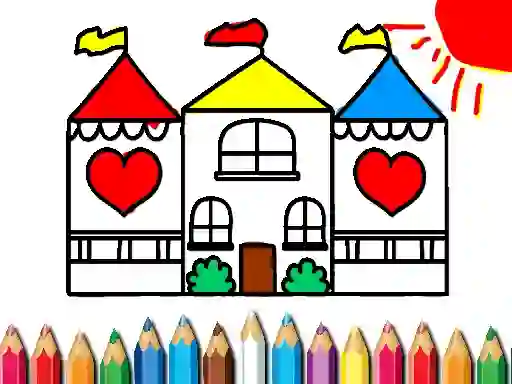 Leikur Back To School Coloring Book DOLL HOUS á netinu