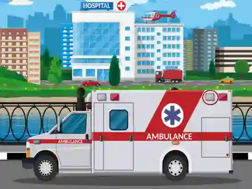 Leikur Ambulance Trucks Differences á netinu