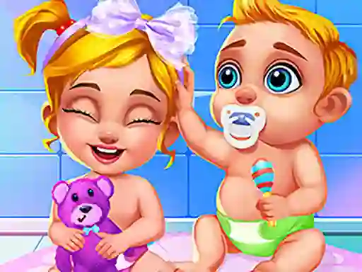 Leikur Newborn Sweet Baby Twins á netinu