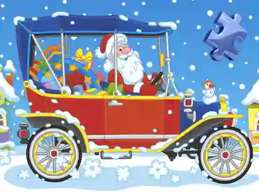 Leikur Christmas Cars Jigsaw á netinu