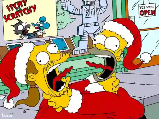 Leikur Simpsons Christmas Jigsaw Puzzle á netinu