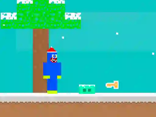 Leikur Noob Huggy Winter á netinu