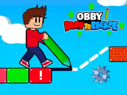 Leikur Obby Draw to Escape á netinu