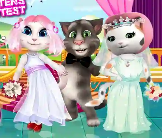 Leikur White Kittens Bride Contest á netinu