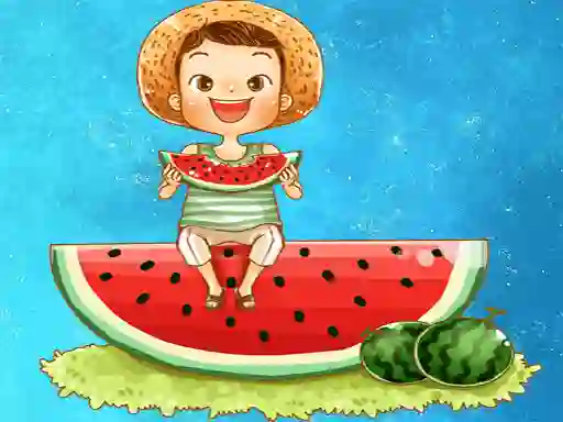 Leikur Watermelon and Drinks Puzzle á netinu