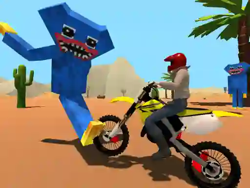 Leikur Motoracer vs Huggy á netinu