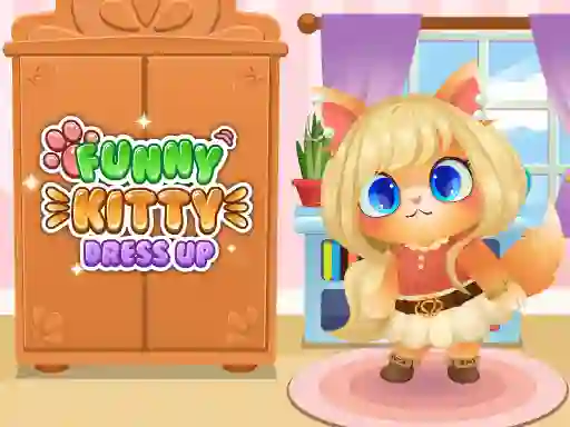 Leikur Funny Kitty Dress Up á netinu