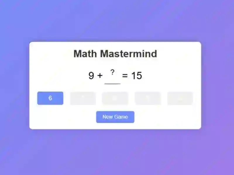 Leikur Math Mastermind á netinu