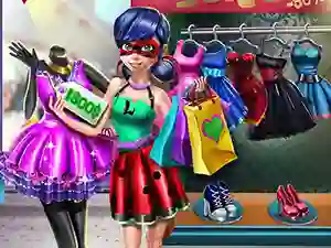 Leikur Dotted girl realife shopping á netinu