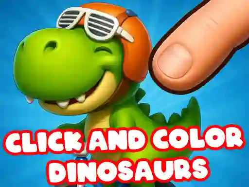 Leikur Click And Colors Dinosaurs á netinu