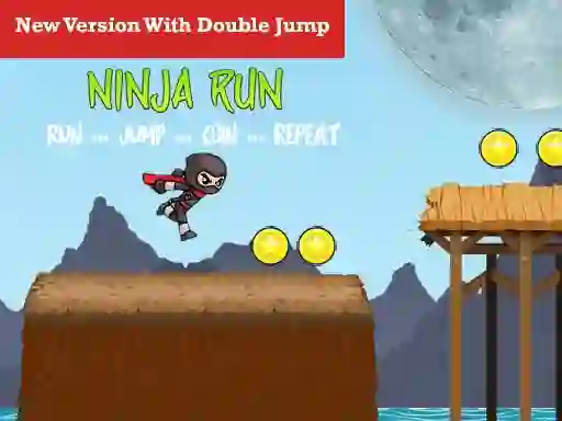 Leikur Ninja Run Double Jump á netinu