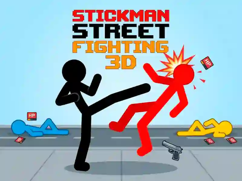 Leikur Stickman Street Fighting 3d á netinu