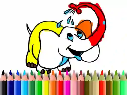 Leikur Back To School: Elephant coloring á netinu
