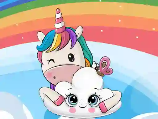 Leikur Cute Unicorn Jigsaw á netinu