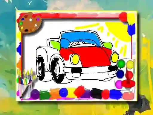 Leikur Cartoon Cars Coloring Book á netinu