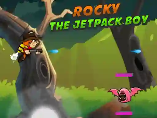 Leikur Rocky The Jetpack Boy á netinu