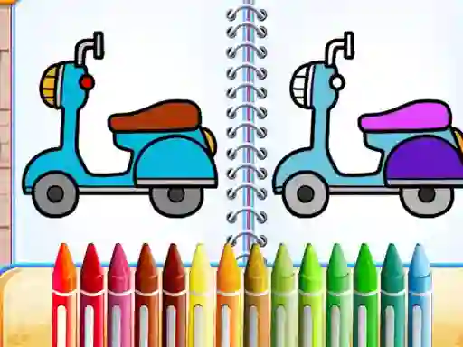 Leikur Cute Bike Coloring Book á netinu