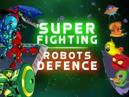 Leikur Super Fighting Robots Defense á netinu