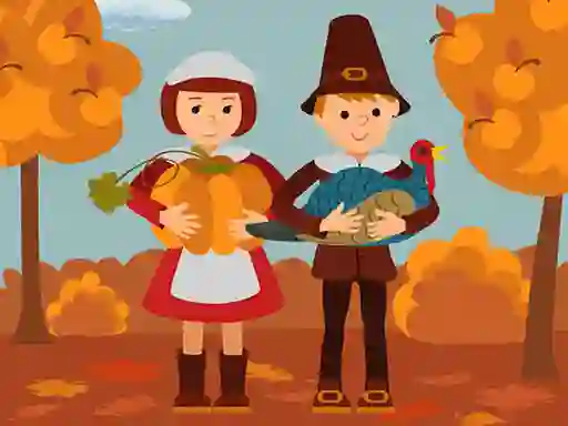 Leikur Thanksgiving Jigsaw á netinu