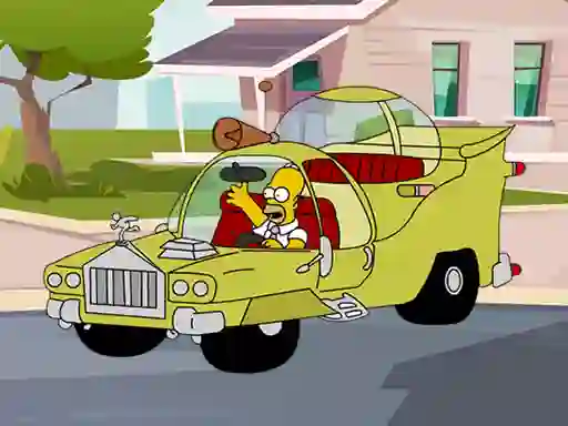 Leikur The Simpsons Car Jigsaw á netinu
