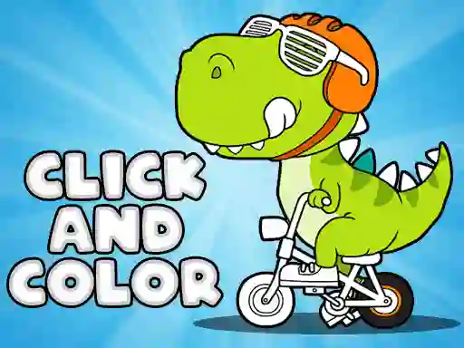 Leikur Click And Color Dinosaurs á netinu