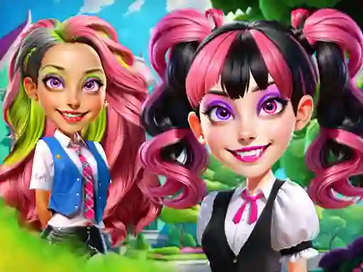 Leikur Princesses at Horror School á netinu
