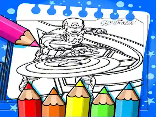 Leikur Captain America Coloring Book á netinu
