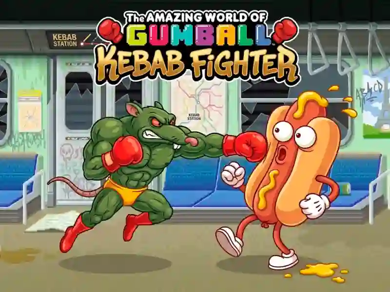 Leikur The Amazing World of Gumball Kebab Fighter á netinu