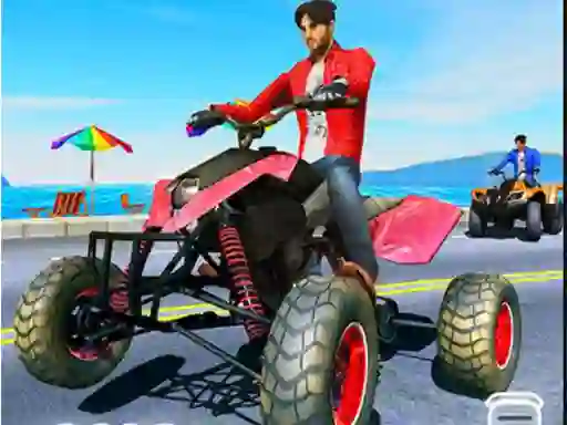 Leikur Quad Bike Traffic Racing Mania á netinu