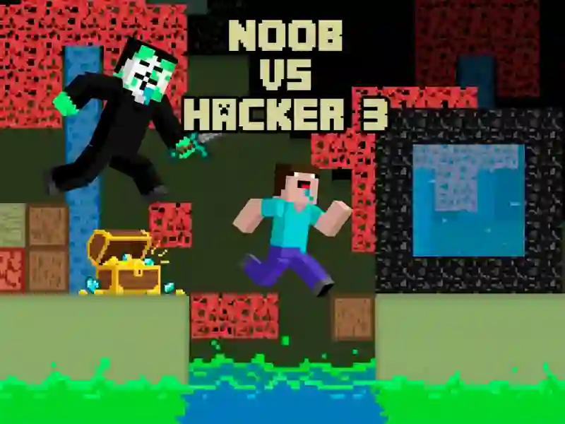Leikur Noob vs Hacker á netinu