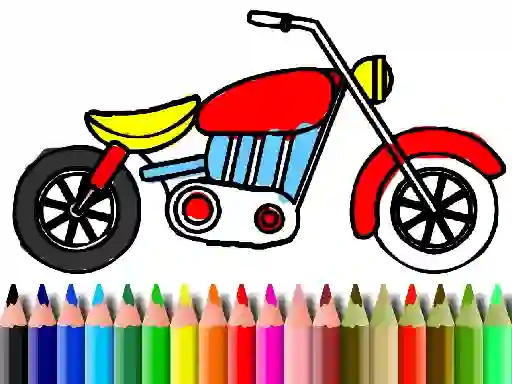 Leikur Back To School: Motorbike Coloring á netinu