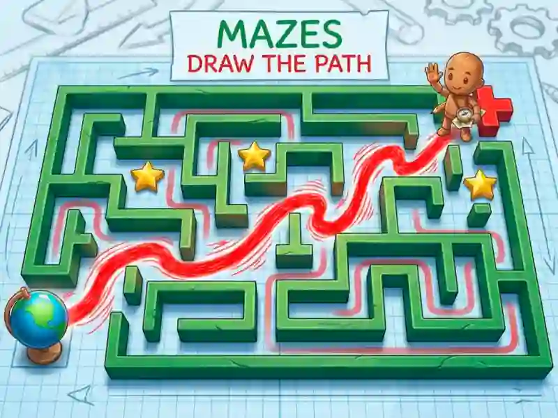 Leikur Mazes Draw The Path á netinu