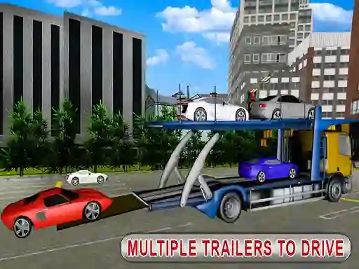 Leikur Trailer Cargo Truck Offroad Transporter á netinu