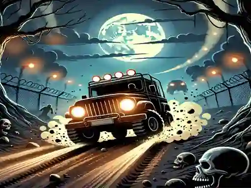 Leikur Racing Car Destroying Zombie á netinu