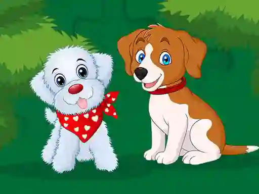 Leikur Cute Puppies Jigsaw á netinu