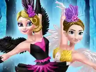 Leikur Ellie and Annie Black Swan and White Swan á netinu